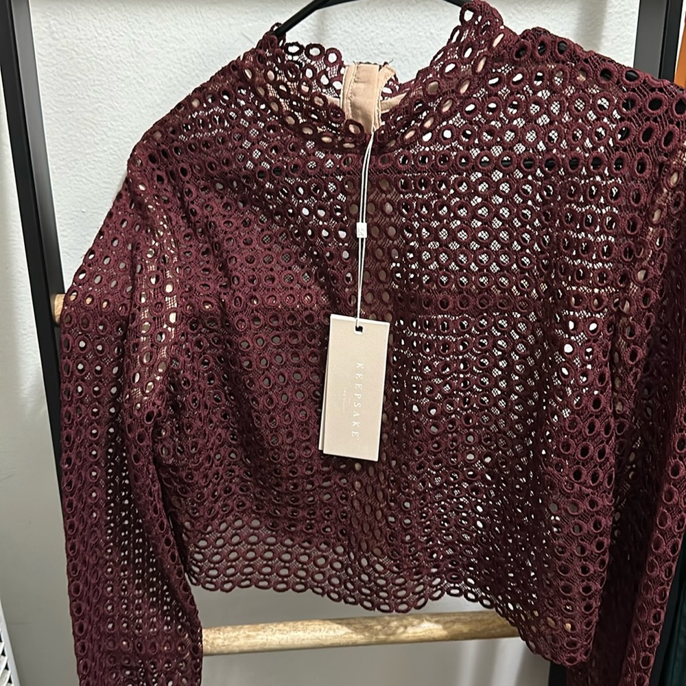 Red long sleeve top